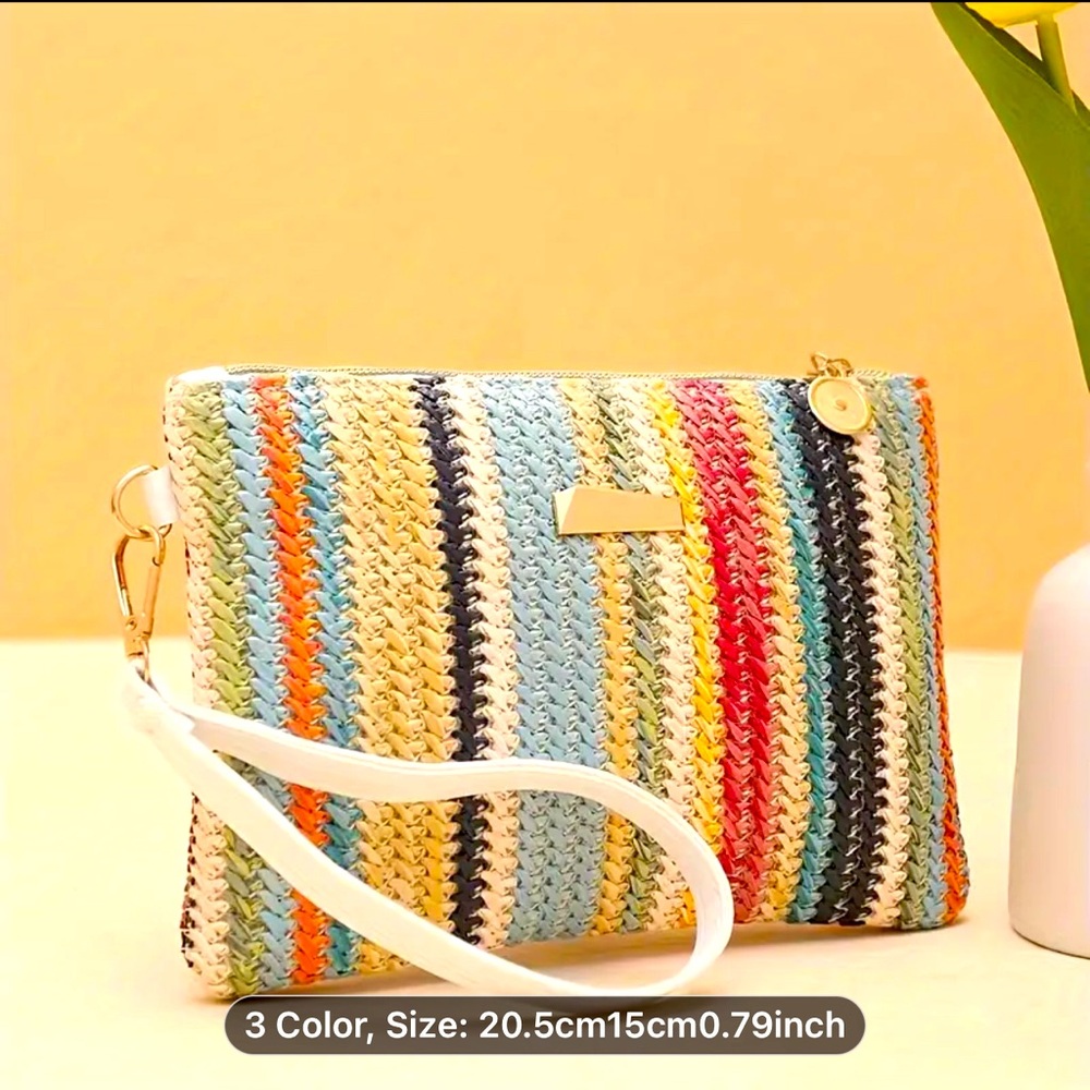 Fabric Woven Clutch Bag